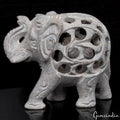 1270 Ct Handmade Soapstone Elephant Statue Home Decor /Animal Figurine Sculpture
