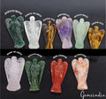 10Pc Healing Crystal Carved Pocket Gemstone Guardian Peace Angel Figurines Reiki