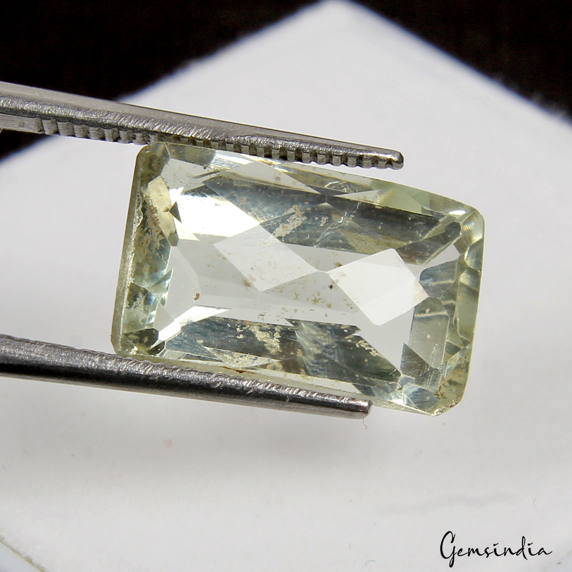 7.50 Ct Natural Green Aquamarine Baguette Checker Cut Untreated Jewelry Gemstone