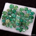 87 Ct Natural Green Emerald Mix Cut Loose 6-11mm Loose Gemstones Lot for jewelry