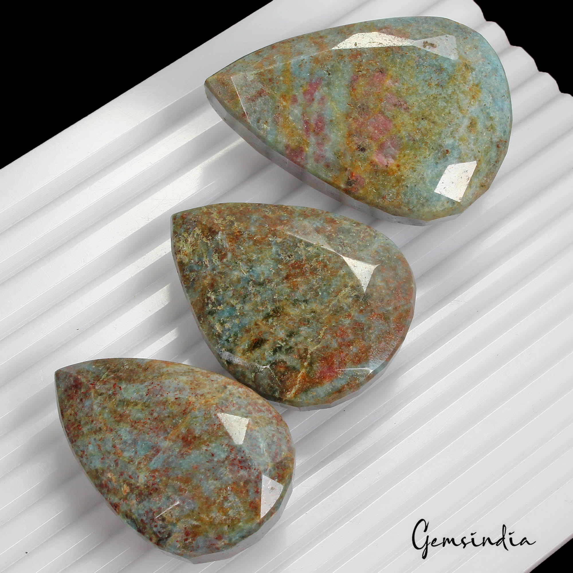 1170 Cts/3 Pcs Natural Untreated Ruby Kyanite Mixed Cut Loose Wholesale Gems lot