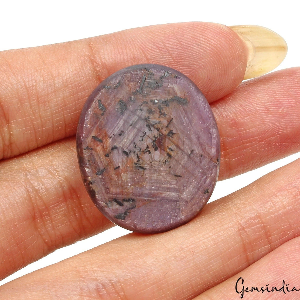 73.70 Ct Natural Star Ruby Cabochon 25x21x10mm Unheated Untreated Loose Gemstone