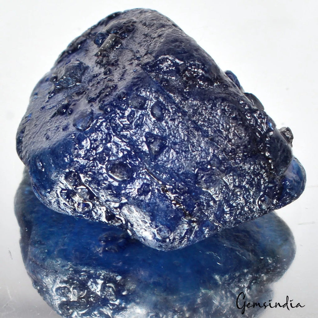 28mm Loose Gemstone Natural Ceylon Blue Sapphire Raw/Rough 92.30Ct Huge Specimen