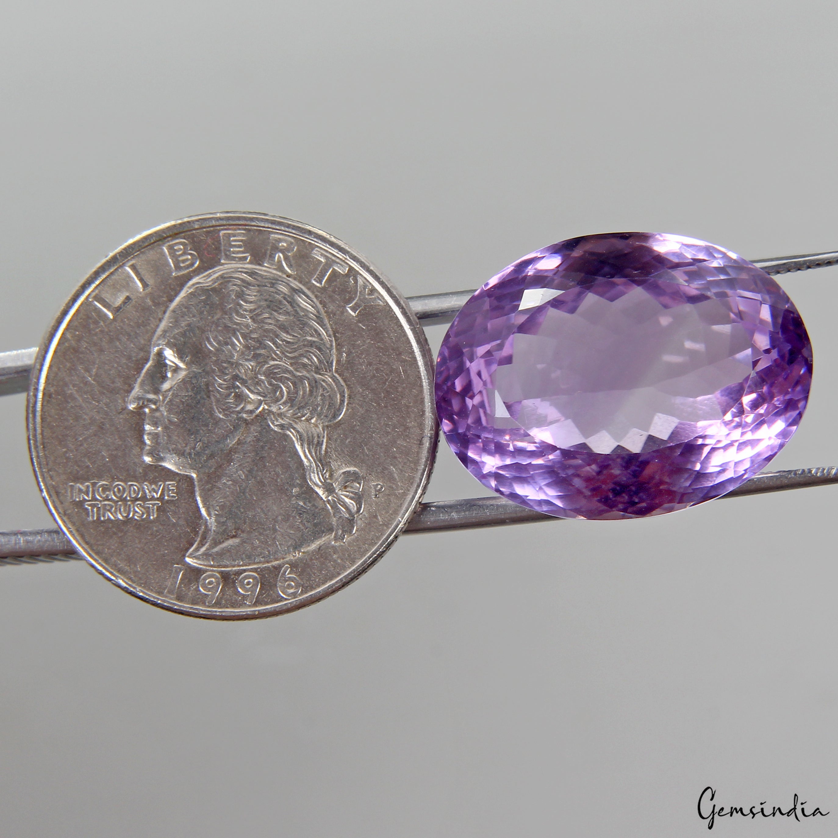 VVS 28.50Ct Natural Amethyst Certified Huge Pendant Size Oval Untreated Gemstone