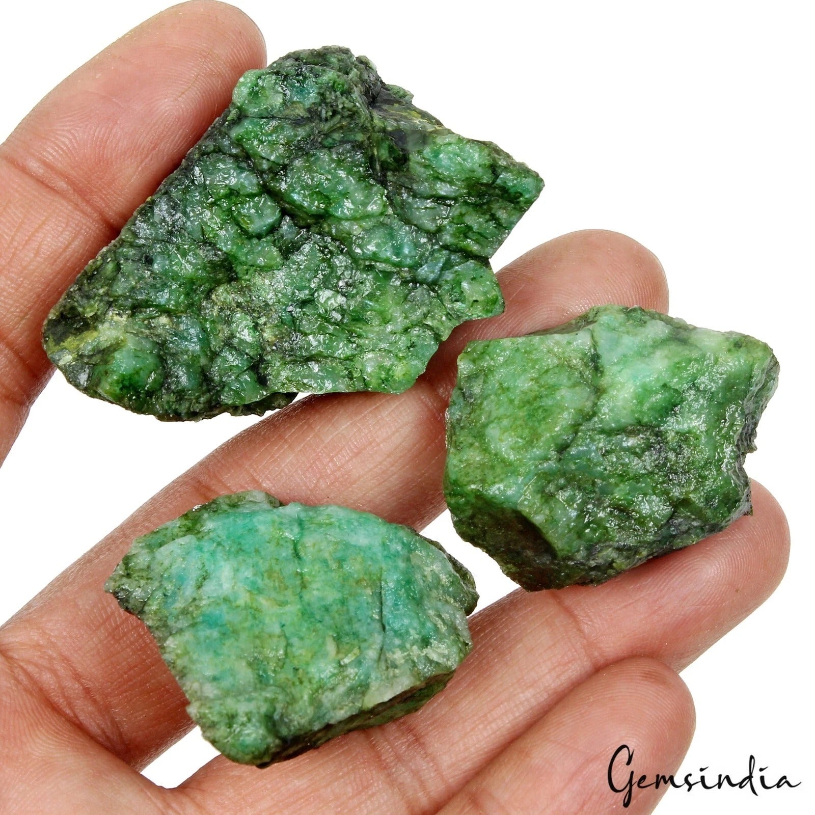 550 Ct Natural Green Brazilian Emerald Raw Rough Uncut Rock Loose Gemstone Lot