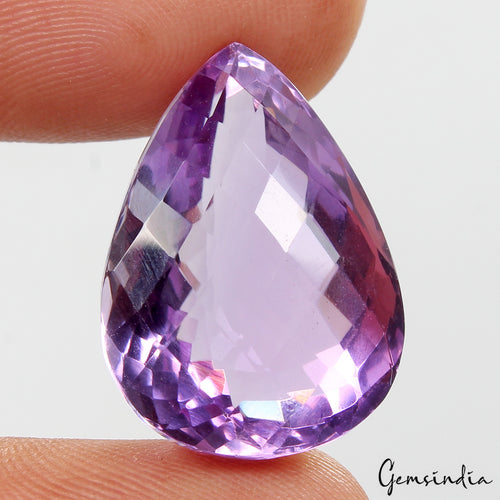 Amethyst Loose Gemstone, Untreated — 22x16x12mm, 25.40 Ct