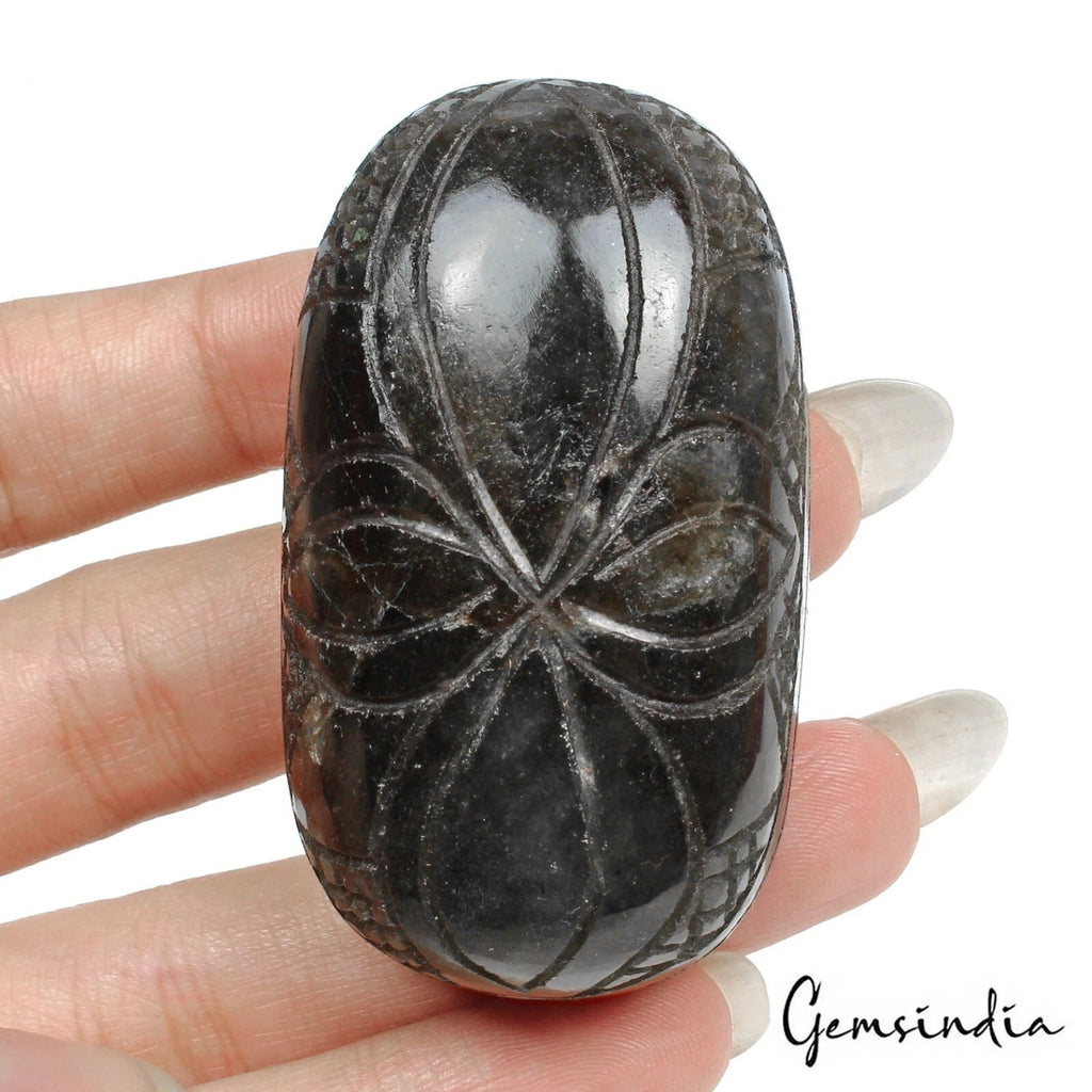 410 Cts Natural Dark Green Labradorite Oval Hand Carved Earth Mined Loose Gems