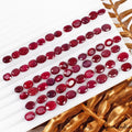 Ruby Lot, Loose Gemstone, Color Enhanced, Red — 68 Pieces, 7mm to 11mm, 187.10 Ct