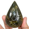 470 Ct Natural Labradorite Pear Carving Museum Size Loose Gemstone For Jewelry