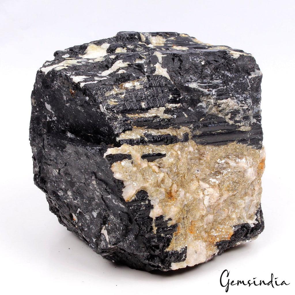 High Quality 2.6 Kilo Natural Black Tourmaline Big Size Gemstone Rough Specimen