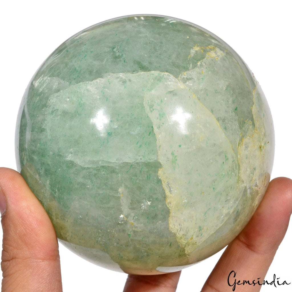 Aventurine Sphere, Untreated, Green — 3.75 Inch in diameter, 1.2 Kg (6000 Ct), Madagascar