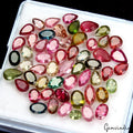 55 Pcs Natural Tourmaline Multi Color 4-7mm Loose Mix Cut Mozambique Gemstones