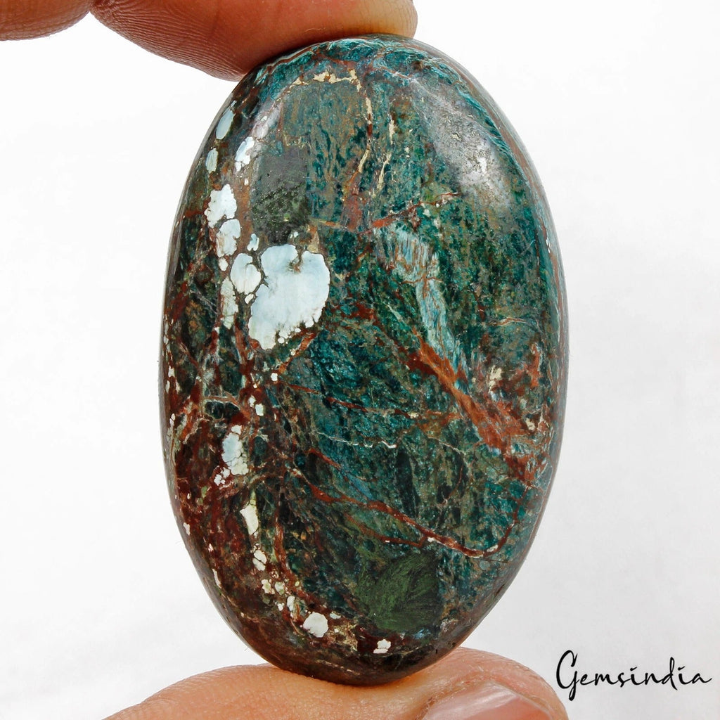 110.30 Cts Natural Spiderwebs Bi-Color Turquoise Oval Cab Loose Gem For Pendant