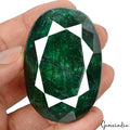 Certified 530 Cts Natural Dark Green Emerald Oval Faceted Earth Mined Loose Gem