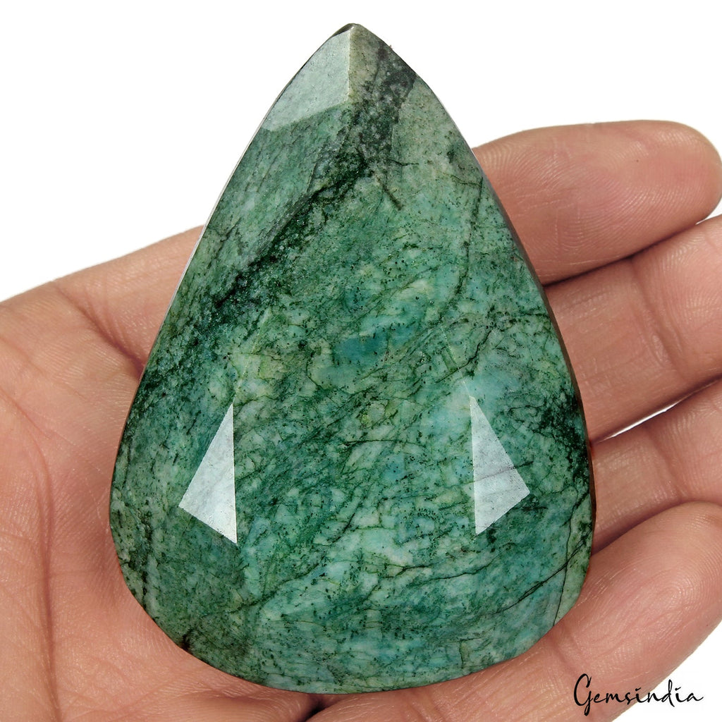 720 Ct Natural Brazilian Green Emerald Pear Faceted Cut Loose Huge Size Gemstone