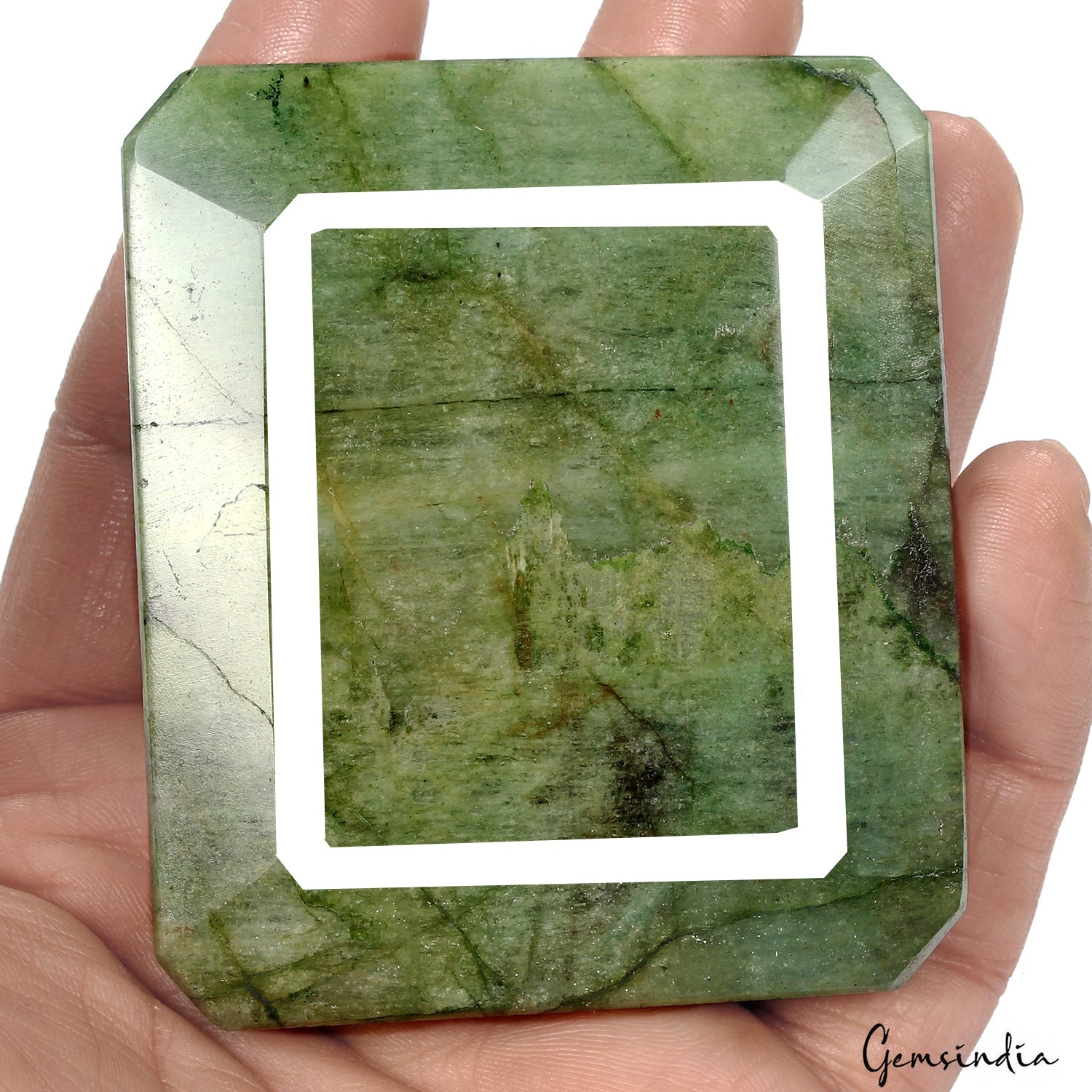 1250 Ct Natural Green Brazilian Emerald Octagon Cut Faceted Earth Mined Gemstone