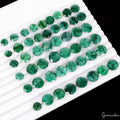 Emerald Lot, Loose Gemstone, Color Enhanced, Green — 50 Pieces, 08mm to 14mm, 258.90 Ct, Brazil