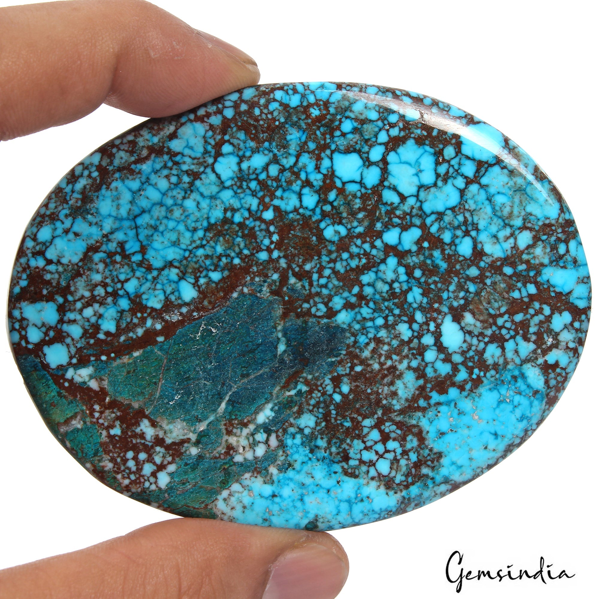 Superb Blue Turquoise 430 Ct Oval Cabochon Arizona Spiderweb Loose Gems From U.S