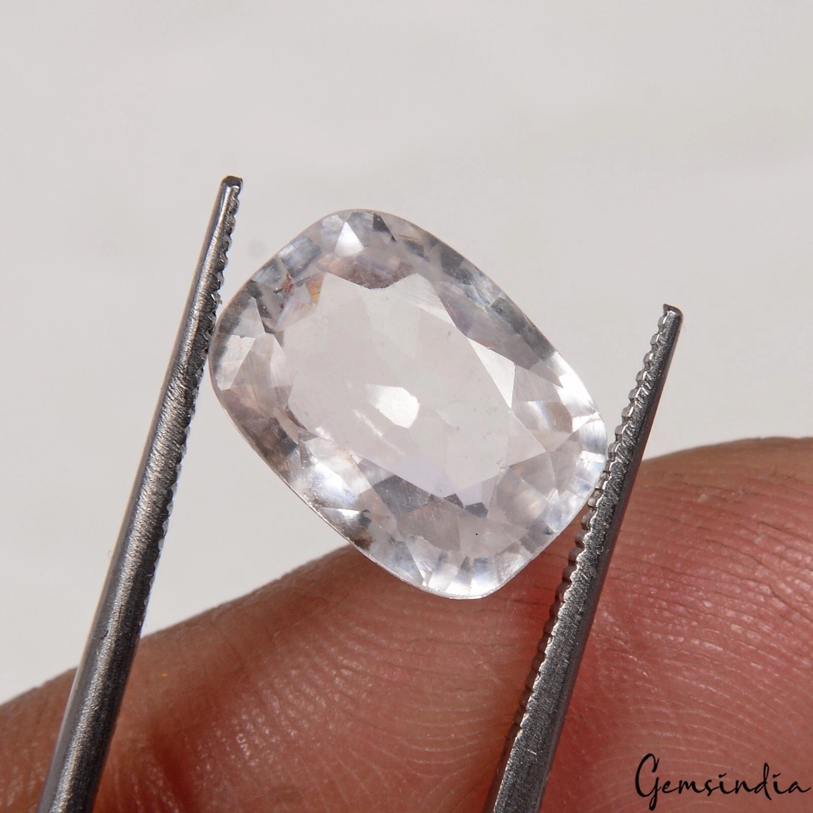Topaz Loose Gemstone, Untreated, White — 12 x 8 x 6mm, 8.20 Ct, Brazil