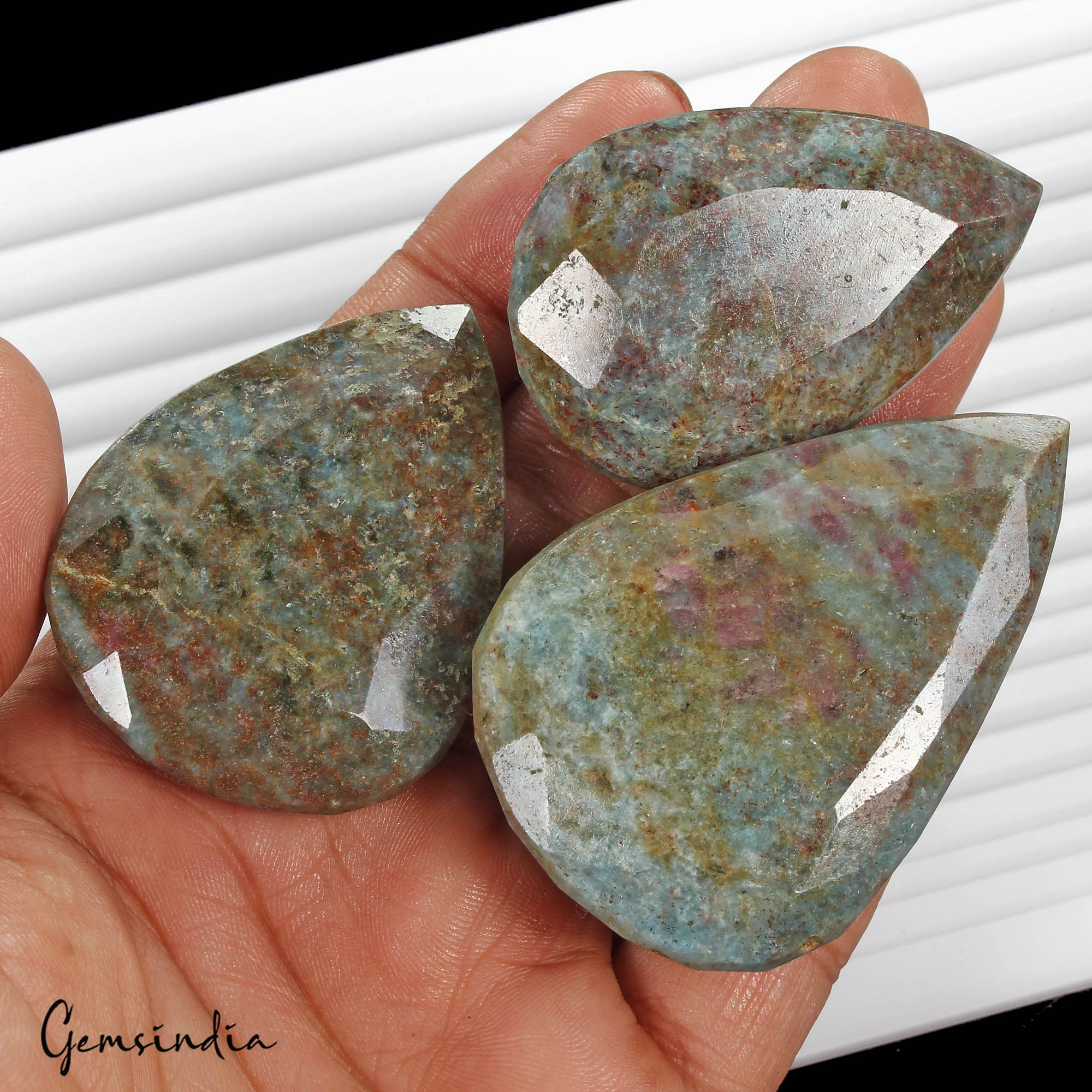 1170 Cts/3 Pcs Natural Untreated Ruby Kyanite Mixed Cut Loose Wholesale Gems lot