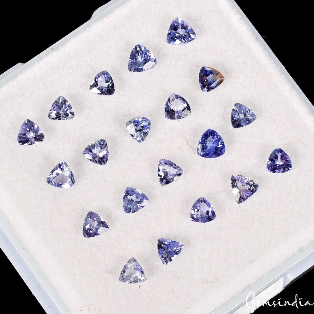 Tanzanite Lot, Loose Gemstone, Untreated, Blue — 20 Pieces, 3mm, 2.50 Ct, Tanzania