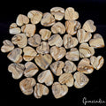 2500 Ct Natural Picture Jasper Handmade Cabochon Puffed Heart Loose Gems 37 Pcs