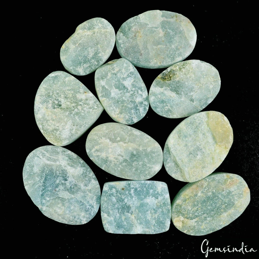650 Ct Natural Aqua Blue Aquamarine Uncut Druzy Rough Loose Gemstone Lot 10 Pcs