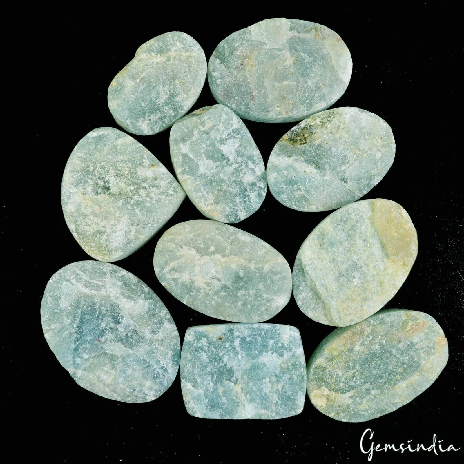 650 Ct Natural Aqua Blue Aquamarine Uncut Druzy Rough Loose Gemstone Lot 10 Pcs