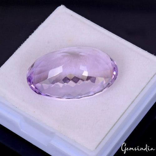 Amethyst Loose Gemstone, Untreated, Purple — 26x17x12mm, 33.95 Ct, Brazil