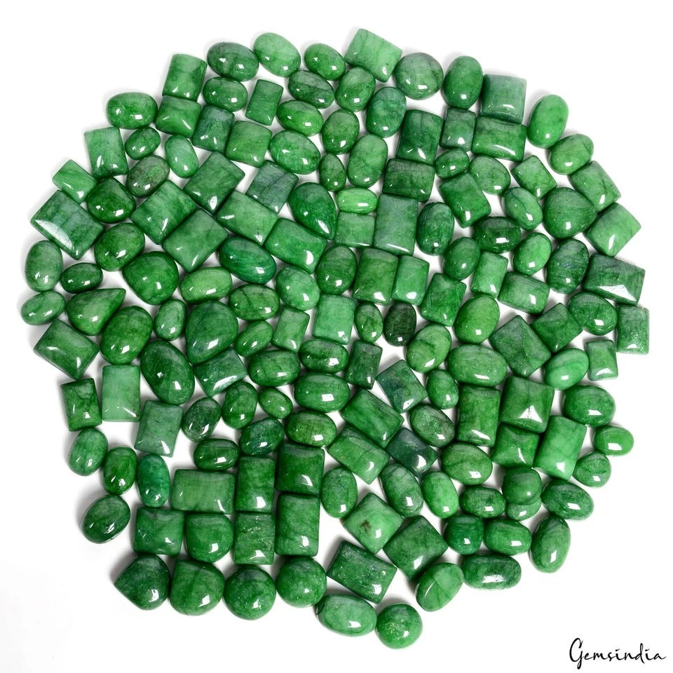 1890 Ct Natural Brazilian Green Emerald Mix Cab Loose Wholesale Gems Lot~154 Pcs