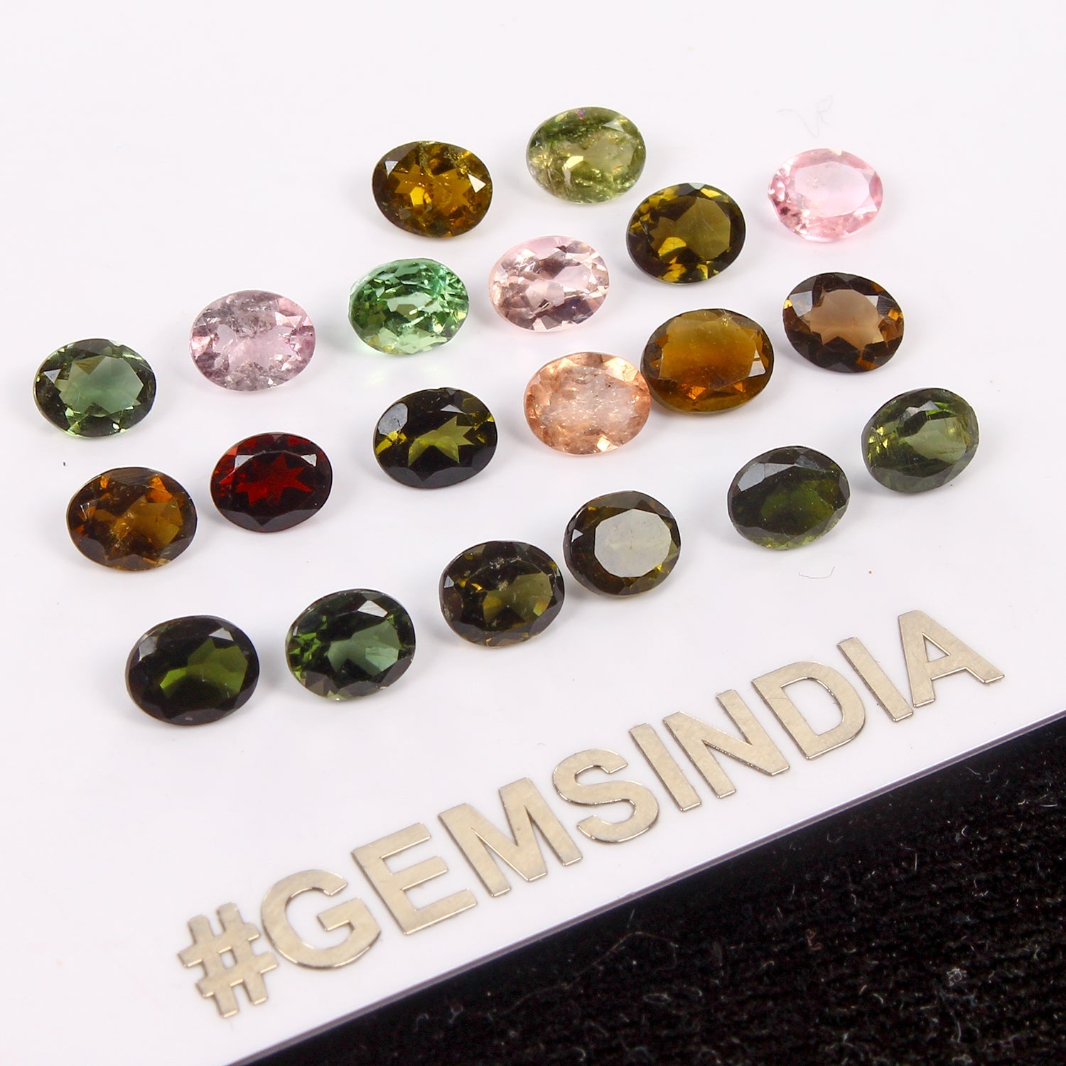 20 Pcs Natural Tourmaline 4x3mm Oval Faceted Cut Untreated Loose Gemstones~ 7 Ct