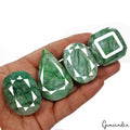 1060 Cts/4 Pcs Natural Brazilian Green Emerald Mix Cut Wholesale Loose Gems Lot