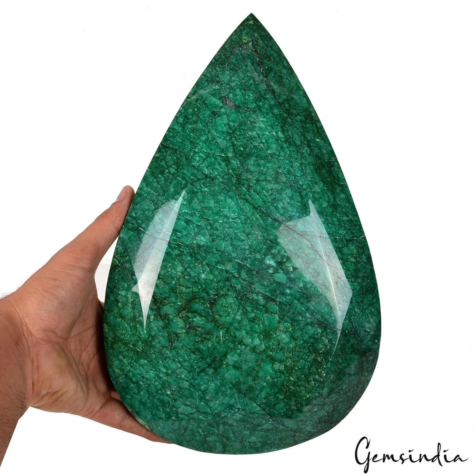 Emerald Loose Gemstone, Color Enhanced, Green — 12.9x7.9x6 Inch, 41750 Ct (8.35 Kg), Brazil
