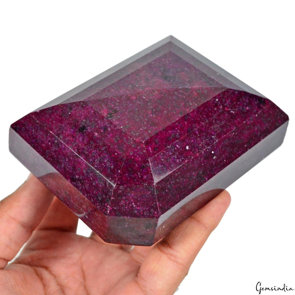 Natural Red Ruby Fancy Cut Faceted Earth Mined 3930 Cts Huge Size Loose Gemstone