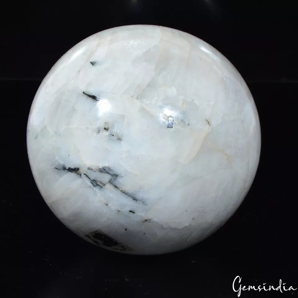 1890Ct Natural Moonstone With Blue Shine Gem Sphere/Ball Healing Crystal Mineral