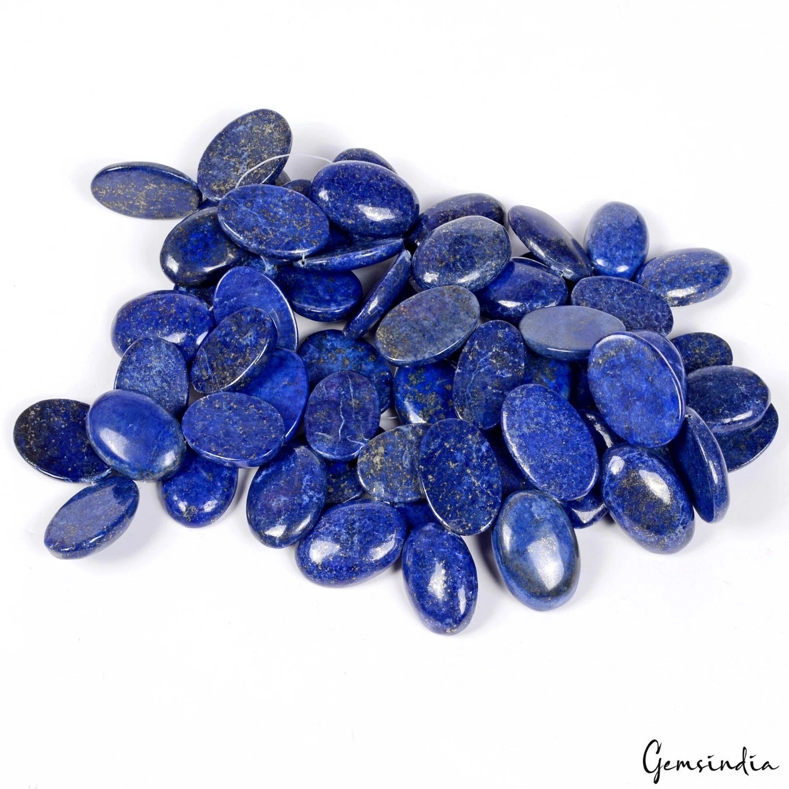 2100 Cts/63 Pcs Natural Blue Lapis Lazuli Oval Cab Drilled Briolette/Beads Gems