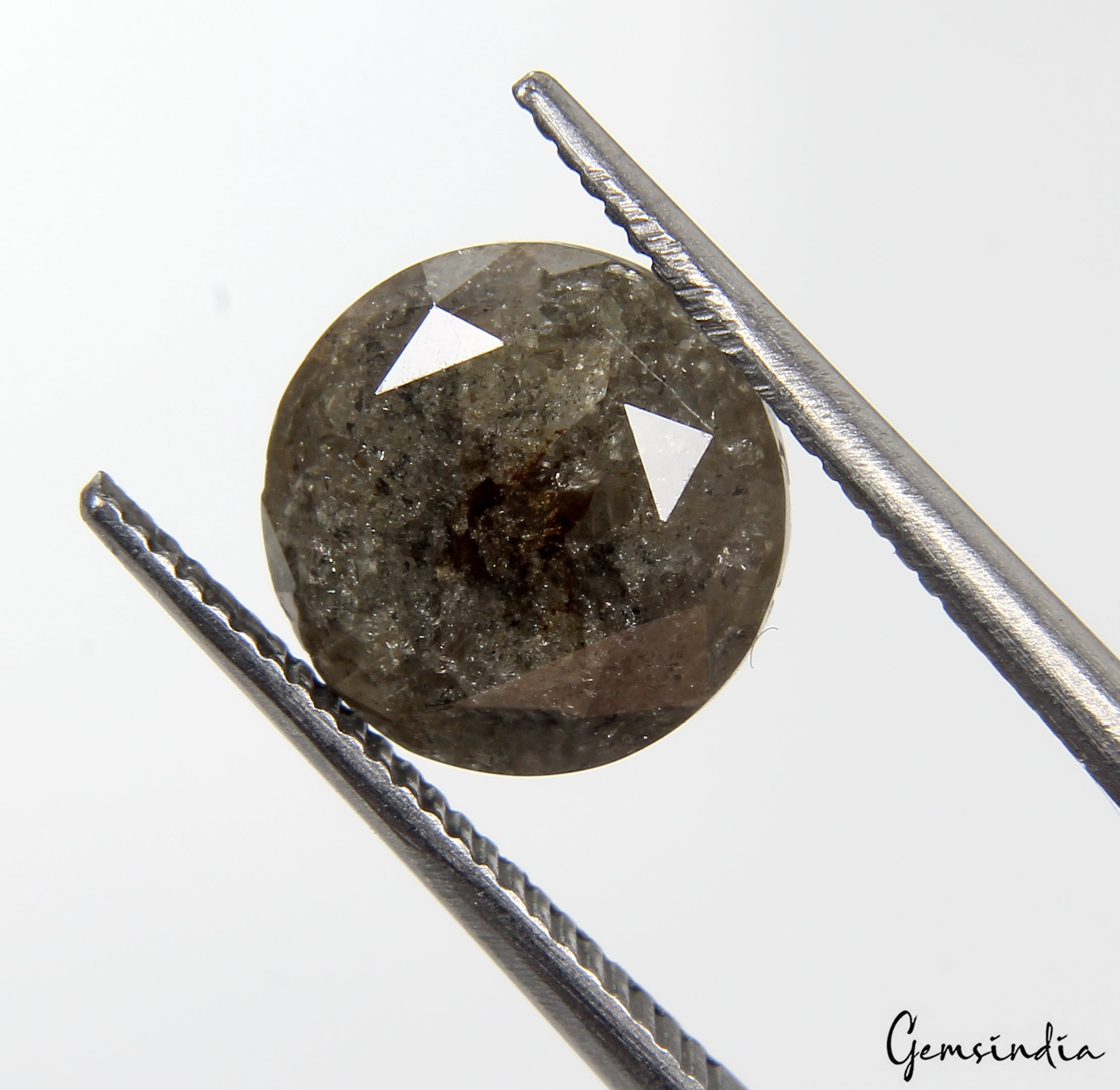 3.22 CT 100% Natural Loose Salt And Pepper Diamond, Round Brilliant Cut Diamond