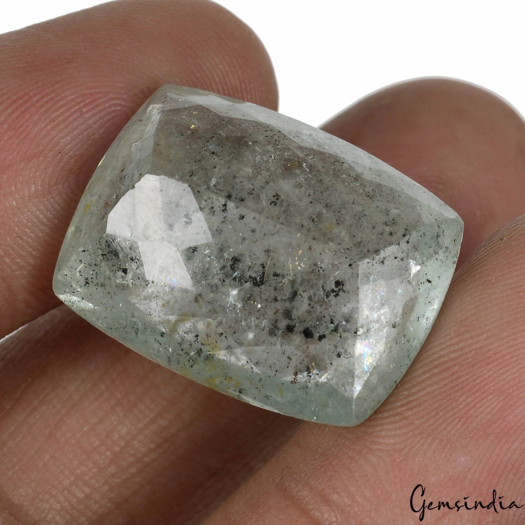 Aquamarine Loose Gemstone, Untreated, Green — 23 x 17 x 9mm, 31.30 Ct