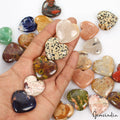 Mini Healing Crystal Heart Gemstone Heart Crystal Pendant Accessories 23 Pcs Lot