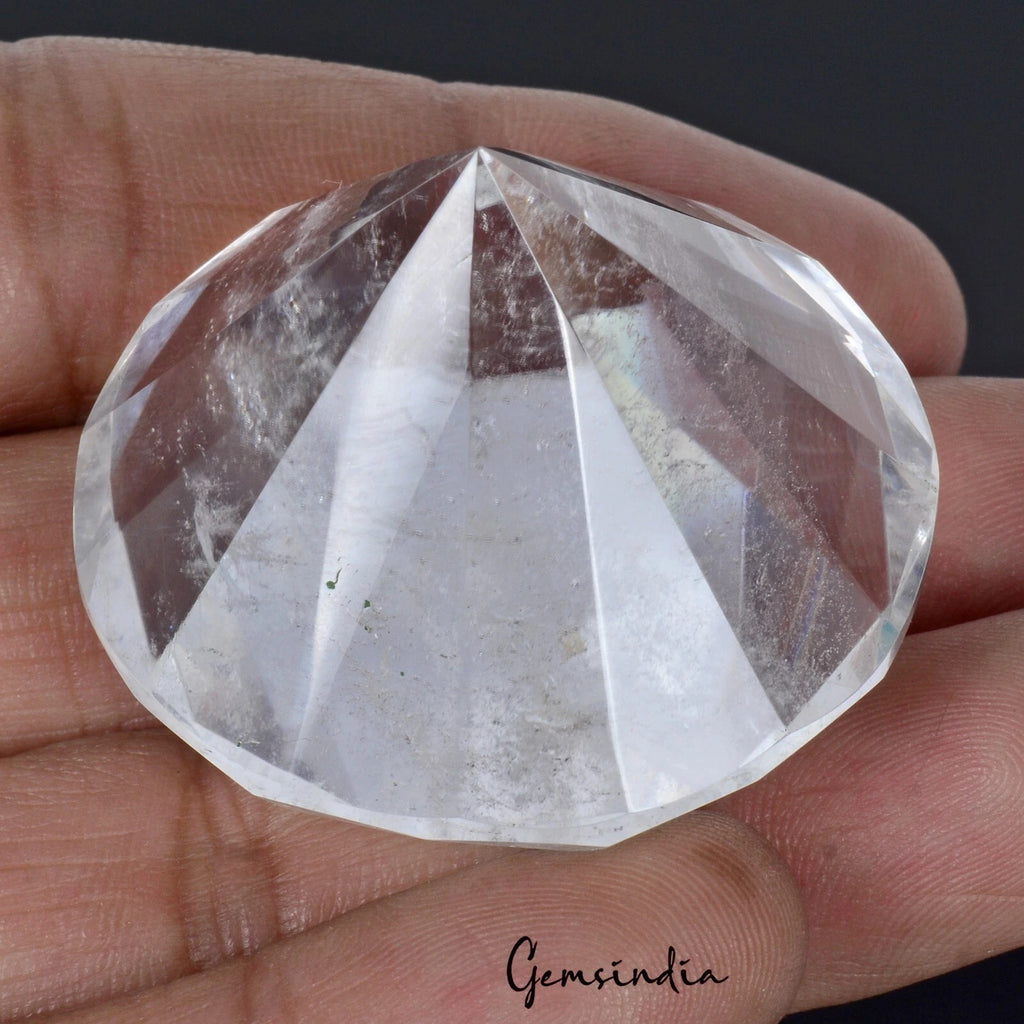 White Quartz Loose Gemstone, Untreated — 40x29mm, 227.10 Ct, Brazil