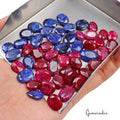 290 Ct Natural Blue Pink Beryl Mix Faceted Loose 11mm-16mm Gemstones Lot~ 51 Pcs
