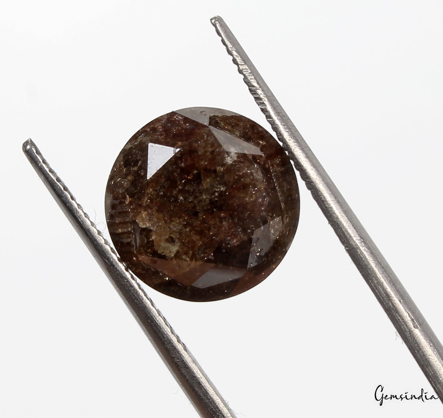 5.76 Ct Natural Round Cut Diamond, Fancy Brown Brilliant Salt and Pepper Diamond
