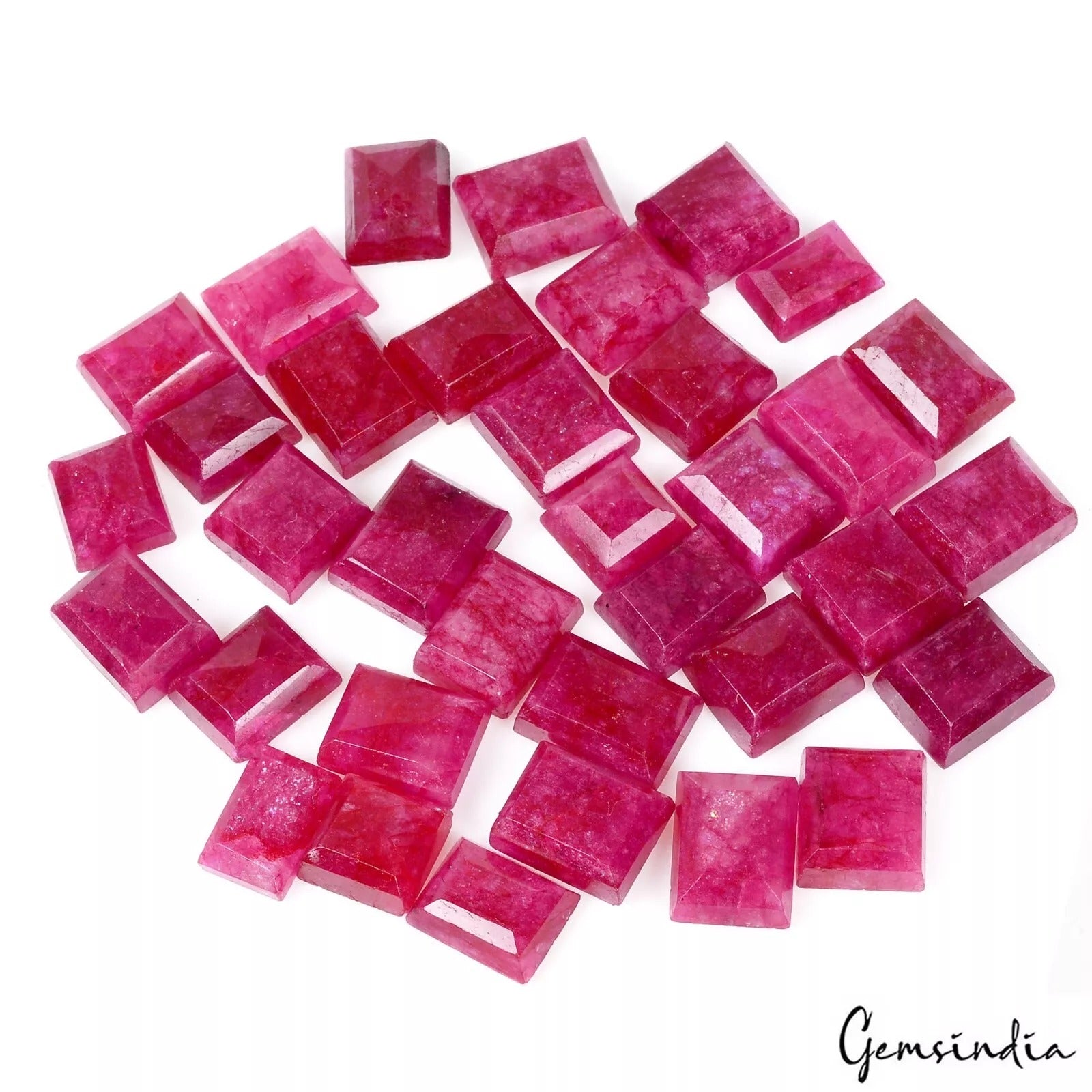 530 Ct Natural Red Beryl Baguette Cut Loose Wholesale Gems Lot 35 Pc For Jewelry