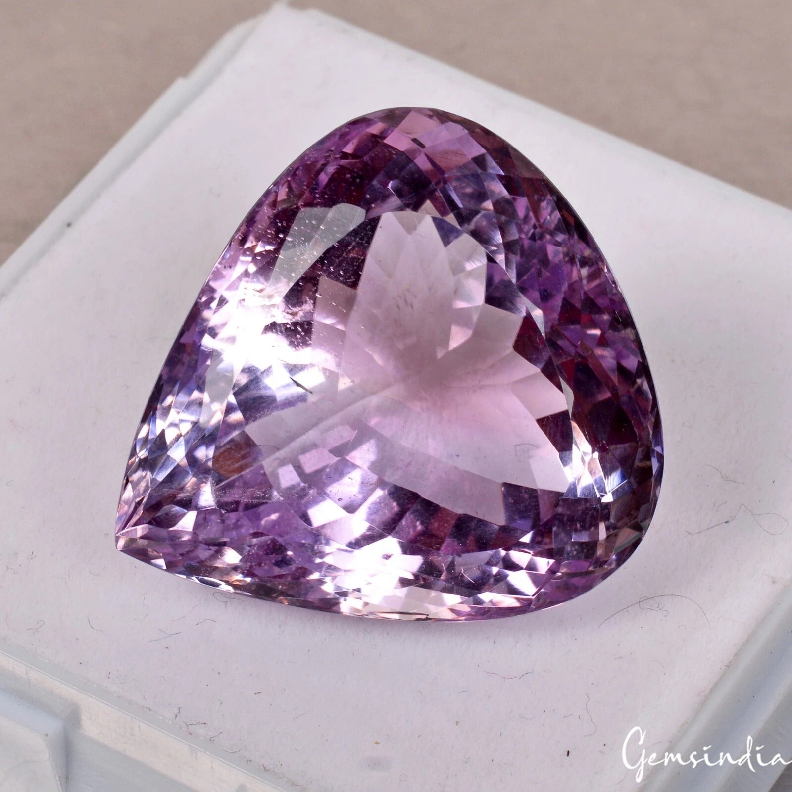 VVS 60.50 Cts Natural Amethyst Pear Cut Dazzling Purple Loose Untreated Gemstone