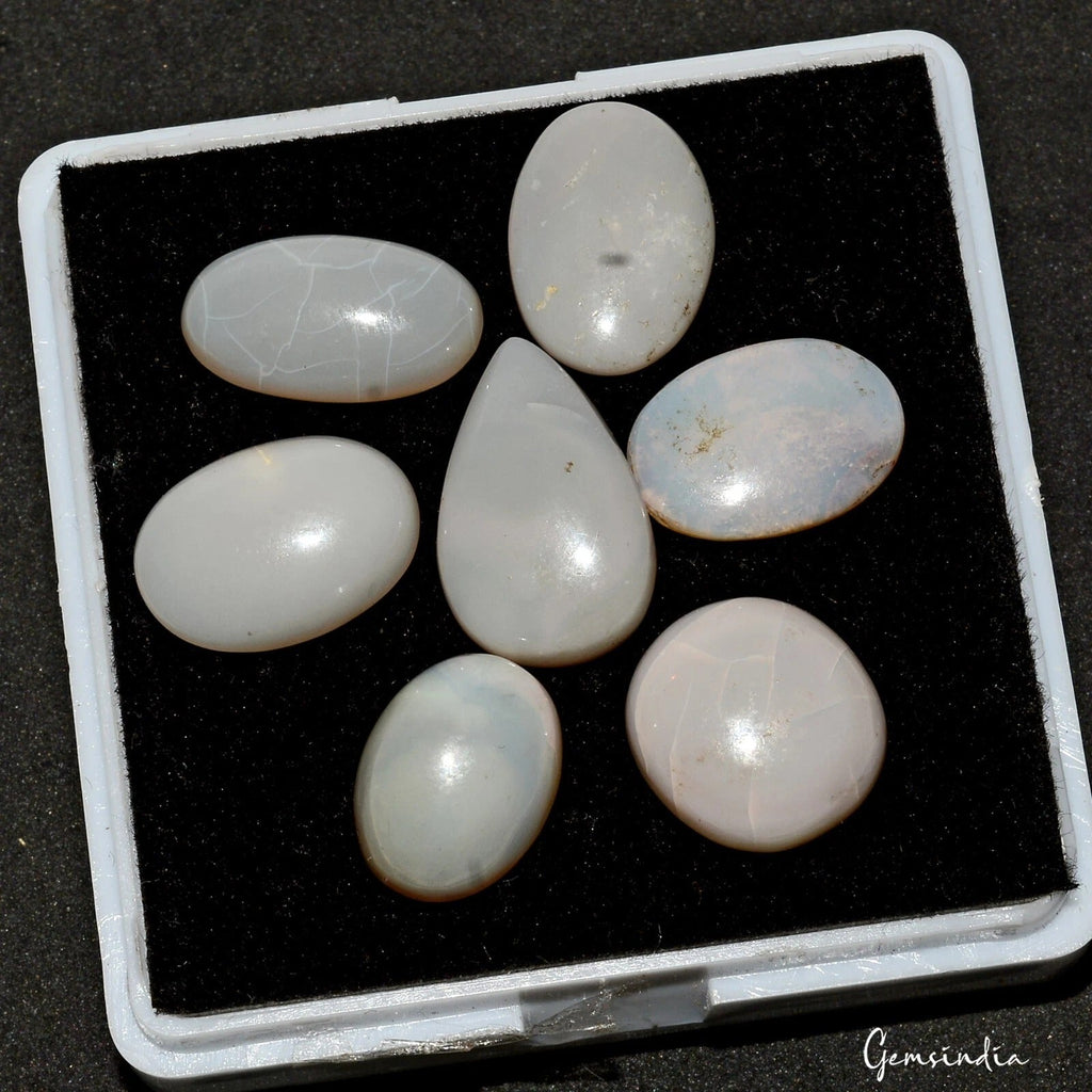 29.00 Ct Natural Australian Opal Mix Cabochon Loose Gemstone Lot 7Pc For Jewelry
