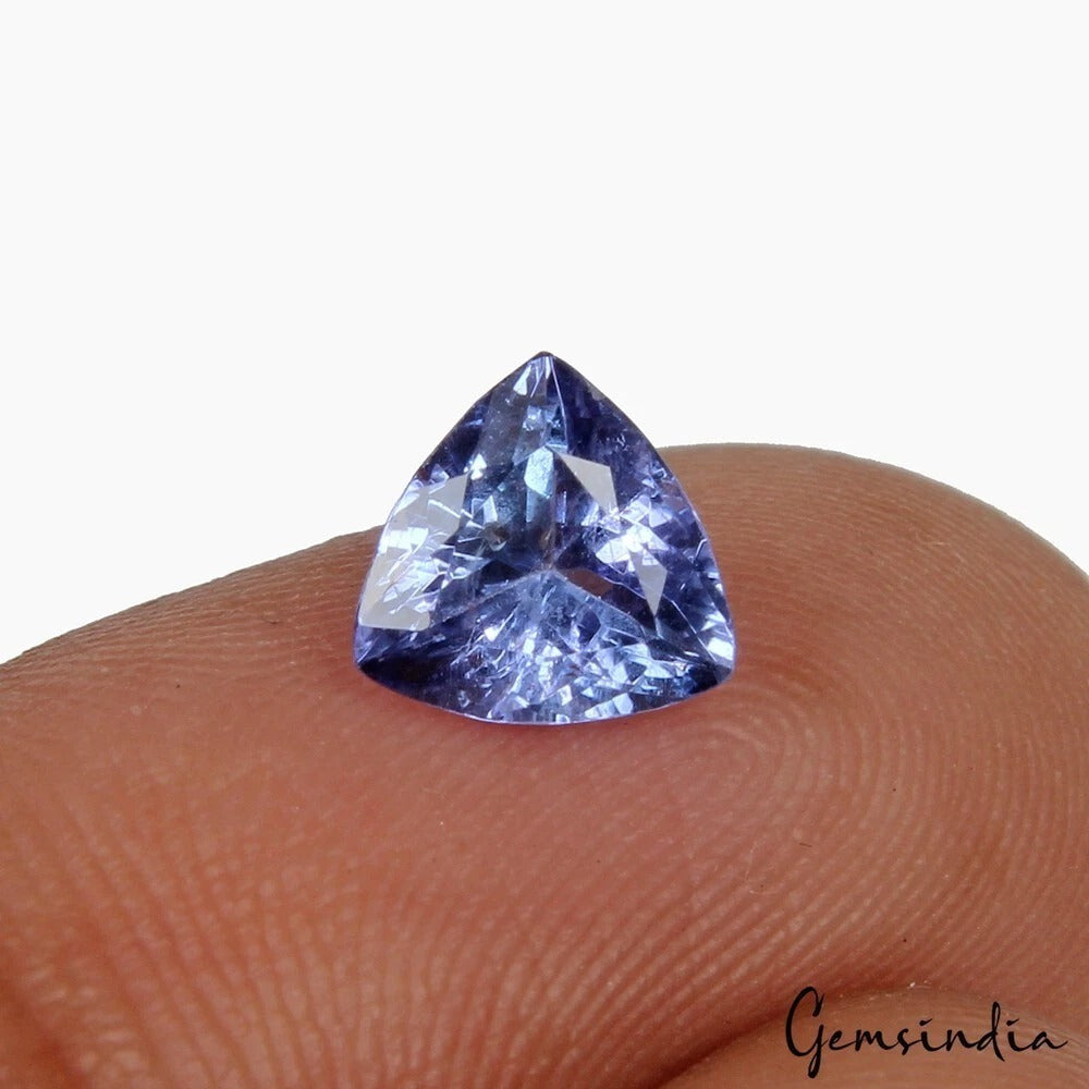 Certified 0.80 Cts Natural Flawless Tanzanite Blue 6mm Trillion Cut Gemstone