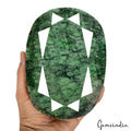 Museum Size 2.7 Kg Natural Brazilian Green Emerald Oval Cut Huge Earth Mined Gem