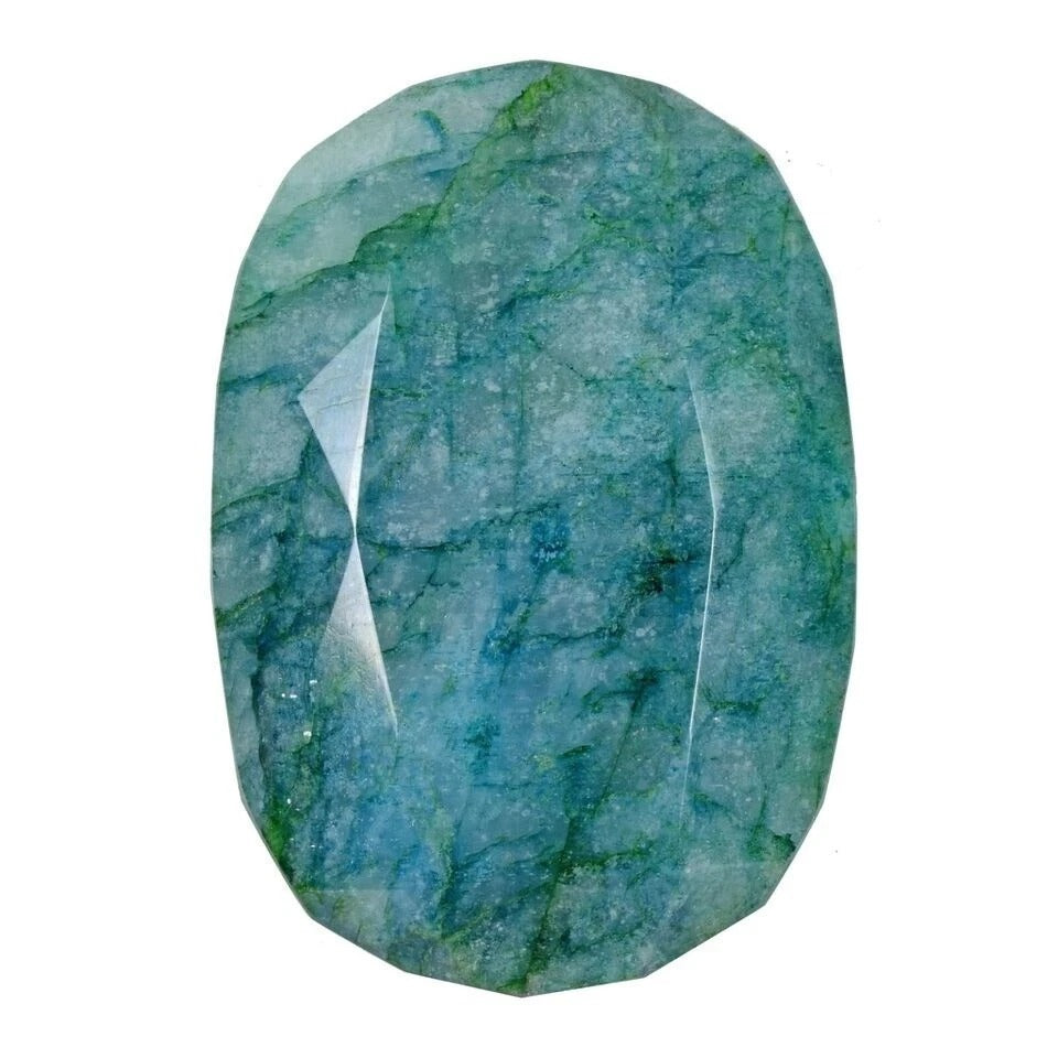 2690 Ct Natural Brazilian Green Blue Emerald Oval Faceted Earth Mined Loose Gems