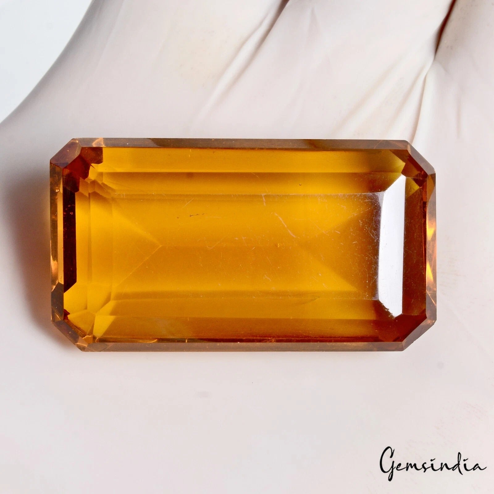 Tourmaline Loose Gemstone, Golden — 45x24x16mm, 156.25 Ct, India