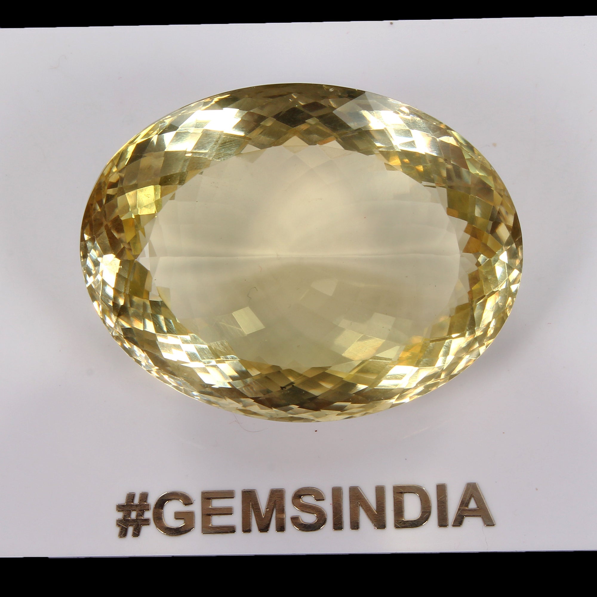 Certified 139.05 Cts Natural Untreated Golden Yellow Citrine Oval Cut Loose Gem